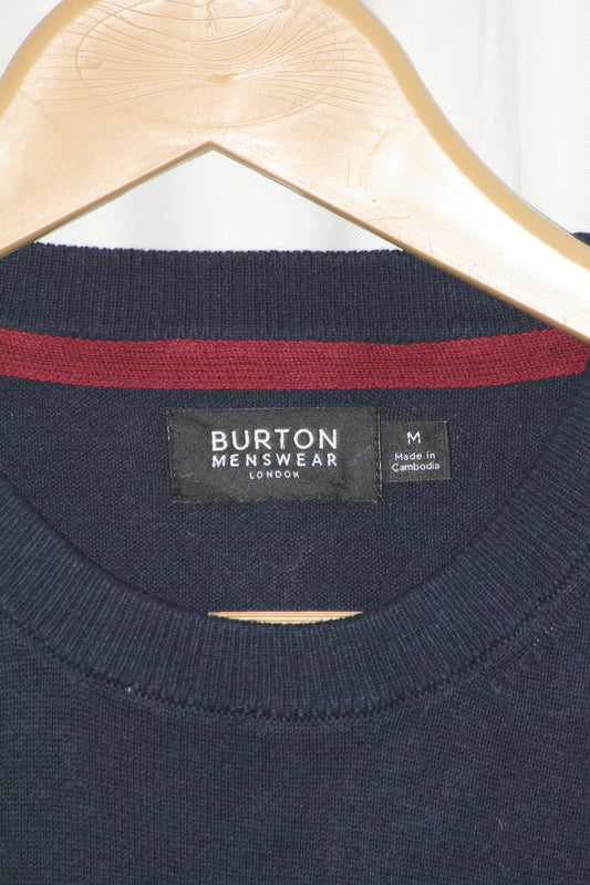 Burton Menswear Navy Knit Sweater