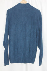 Tu Blue Zip Neck Sweater