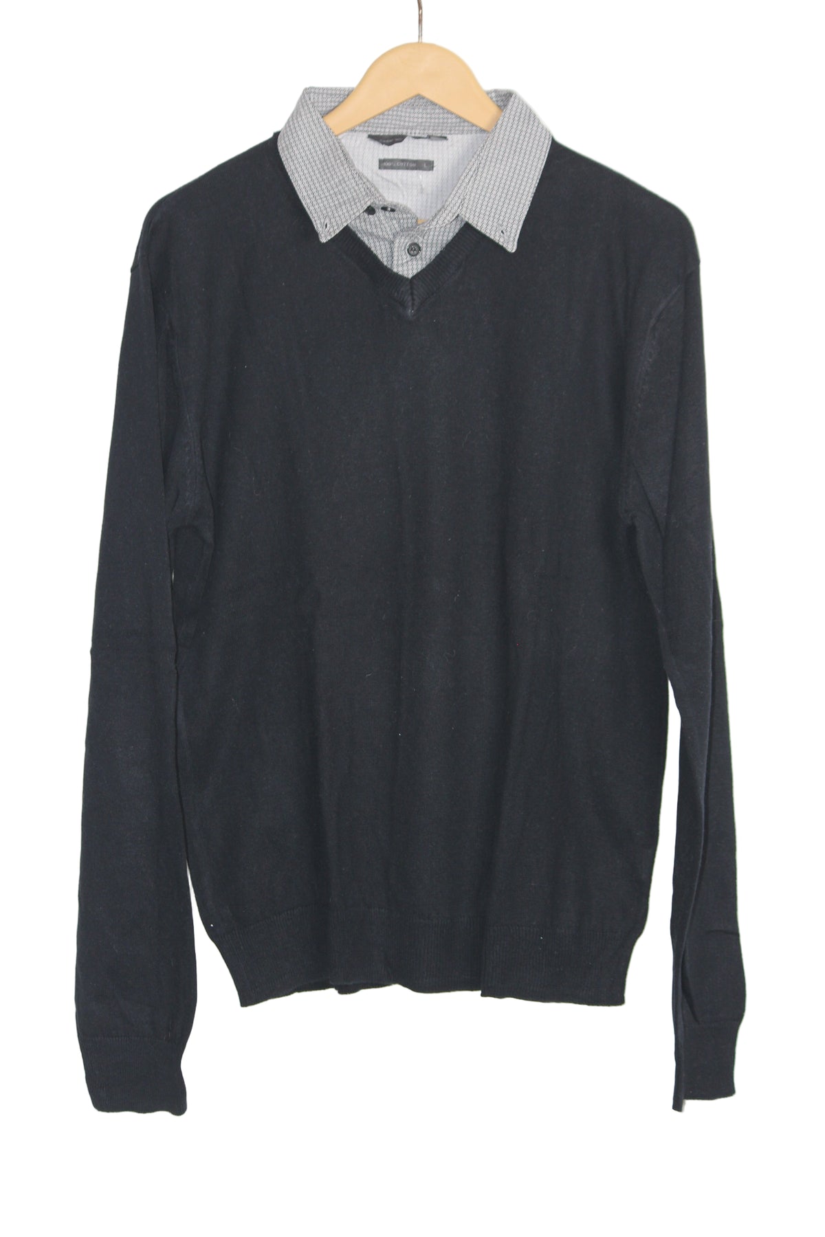 Cedar Wood State Black Cotton Sweater