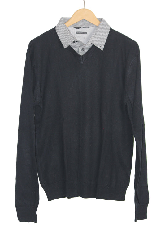 Cedar Wood State Black Cotton Sweater