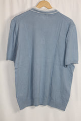 M&S Sky Blue Half Sleeve Polo Sweatshirt