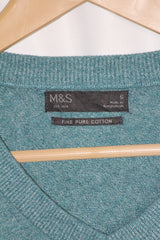 M&S Sea Green Cotton Sweater