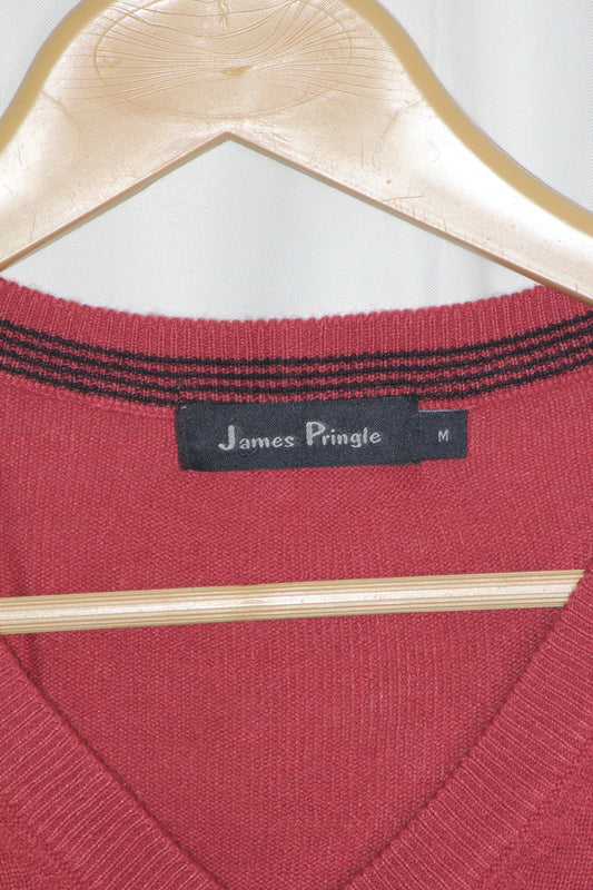 James Pringle Red Sleeveless Sweater - Large