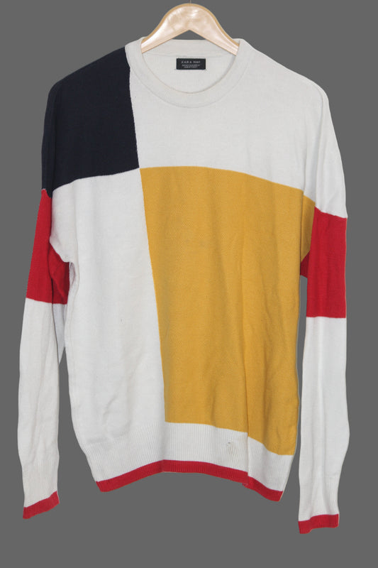 Zara Man Multicolor Sweatshirt - Medium