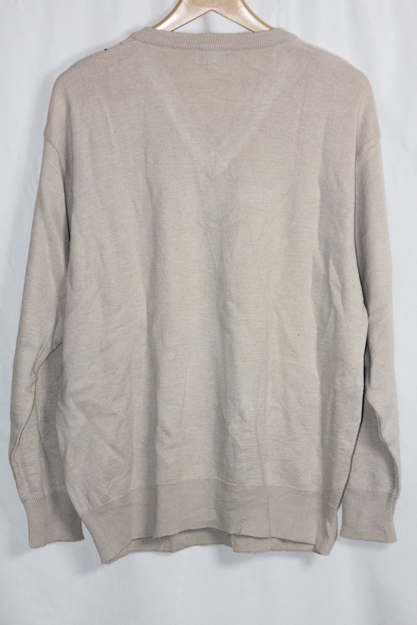 Gabicci Cream Sweater with Black Stripes - Large