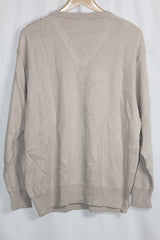 Gabicci Cream Sweater with Black Stripes - Large