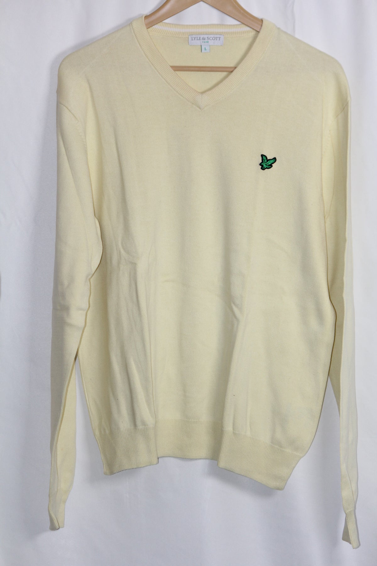Lyle & Scott Yellow Winter Sweater - Large
