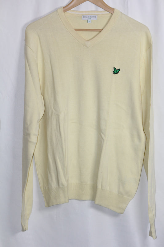 Lyle & Scott Yellow Winter Sweater - Large