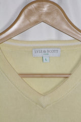 Lyle & Scott Yellow Winter Sweater - Large