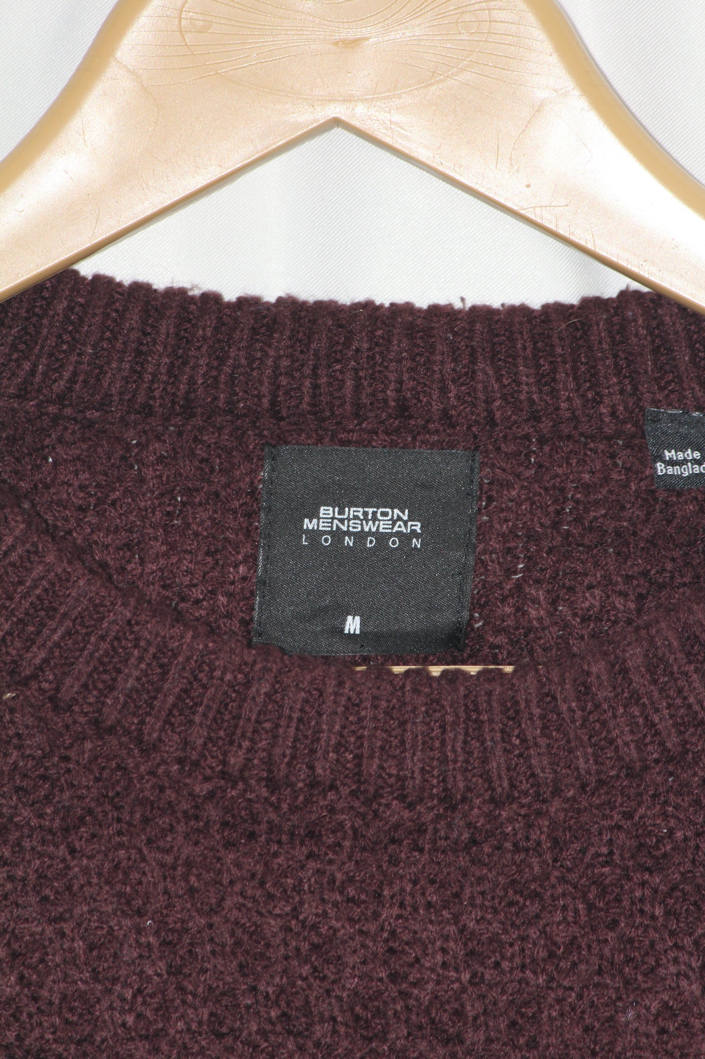 Burton Menswear Maroon Sweaterq