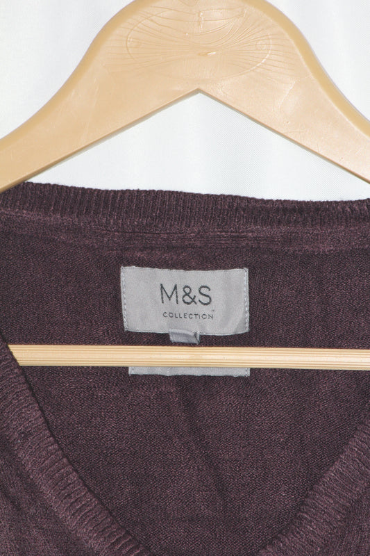 M&S Maroon Acrylic Sweater