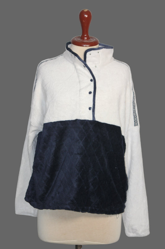 Navy & White Stripe Winter Sweater