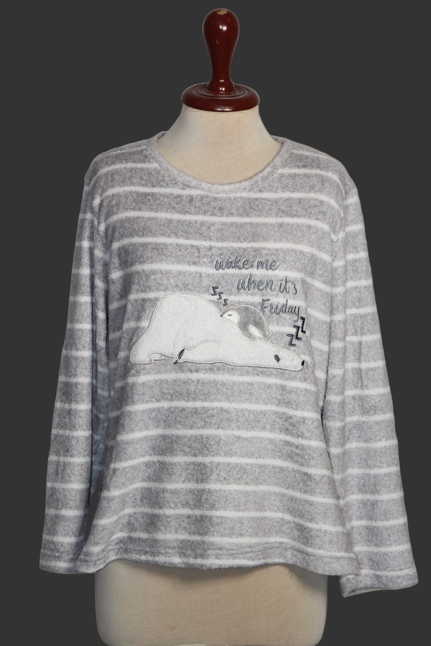F&F Grey Stripe Classic Sweater