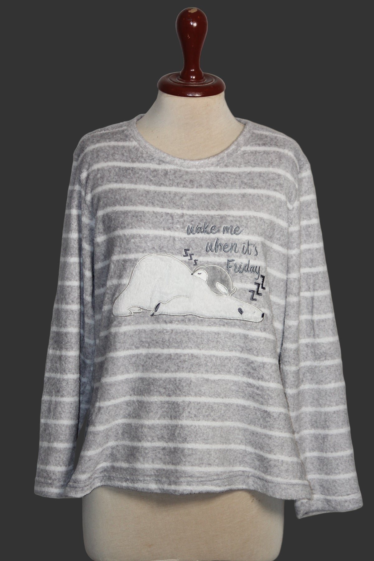 F&F Grey Stripe Classic Sweater