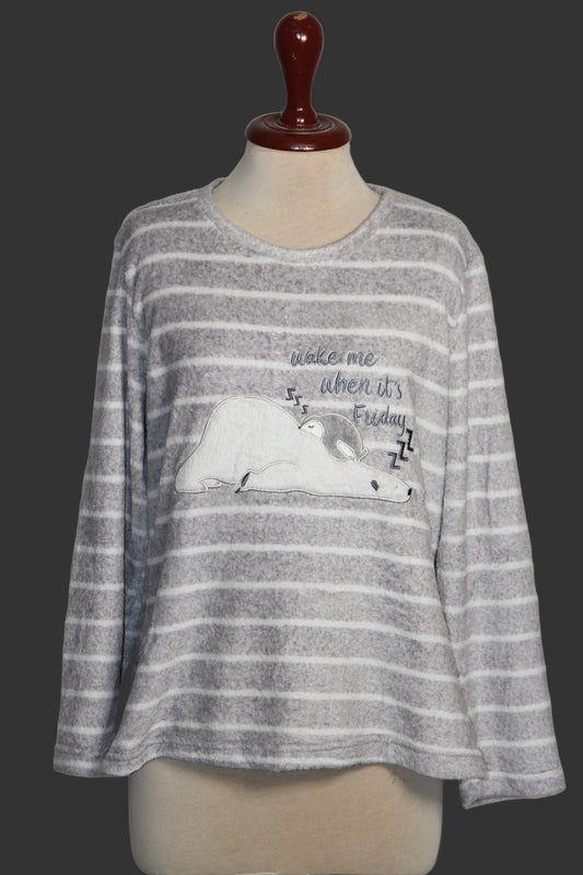 F&F Grey Stripe Classic Sweater