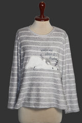 F&F Grey Stripe Classic Sweater