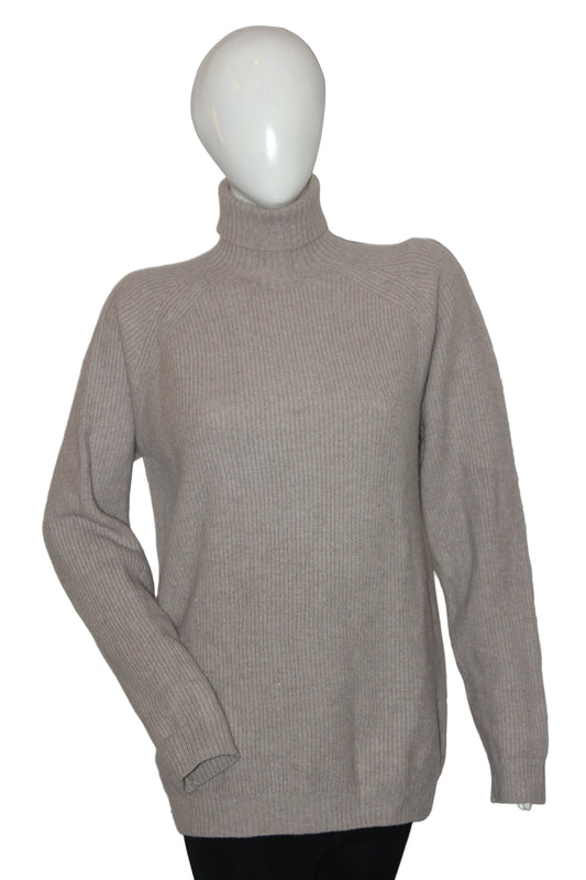 MB Cream High Neck Sweater