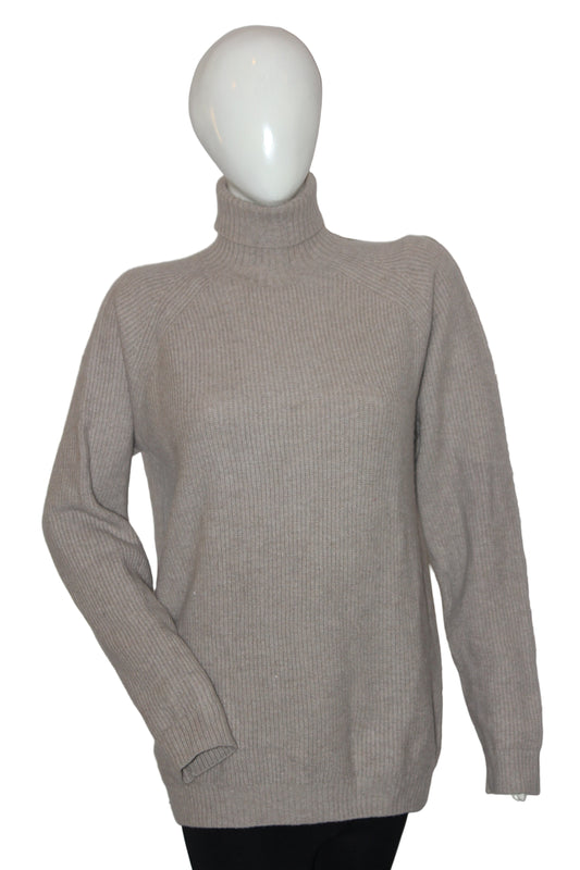 MB Cream High Neck Sweater