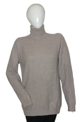 MB Cream High Neck Sweater