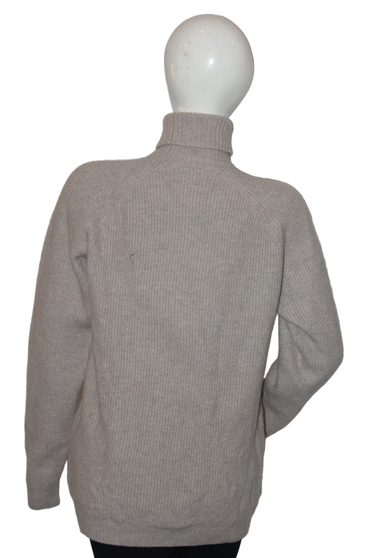 MB Cream High Neck Sweater