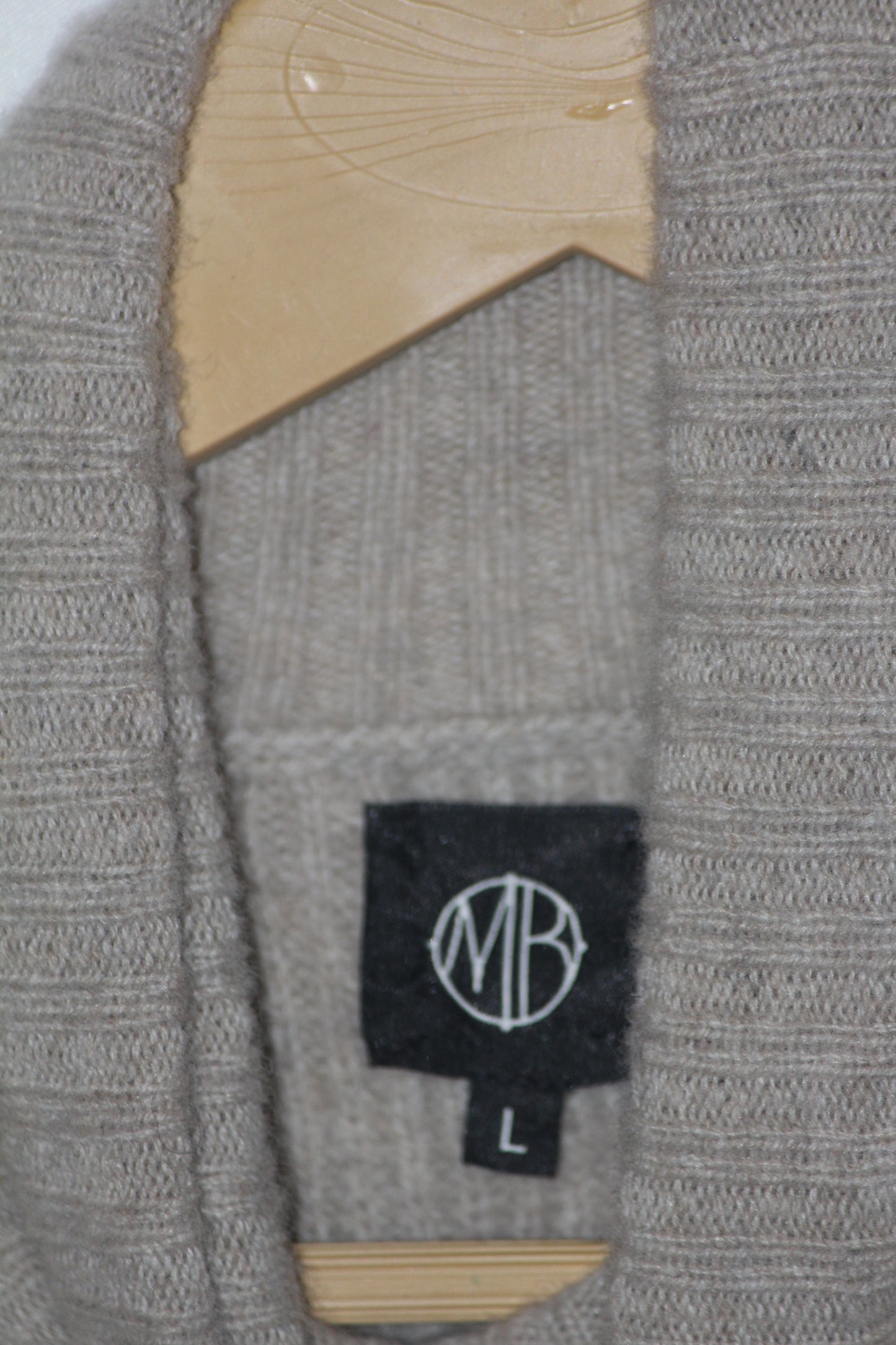 MB Cream High Neck Sweater