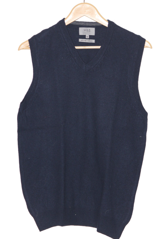M&S Navy Blue Wool Sweater – Medium
