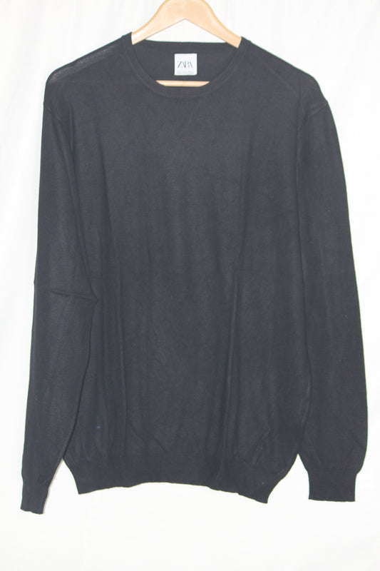 Zara Black Viscose Sweatshirt – Large