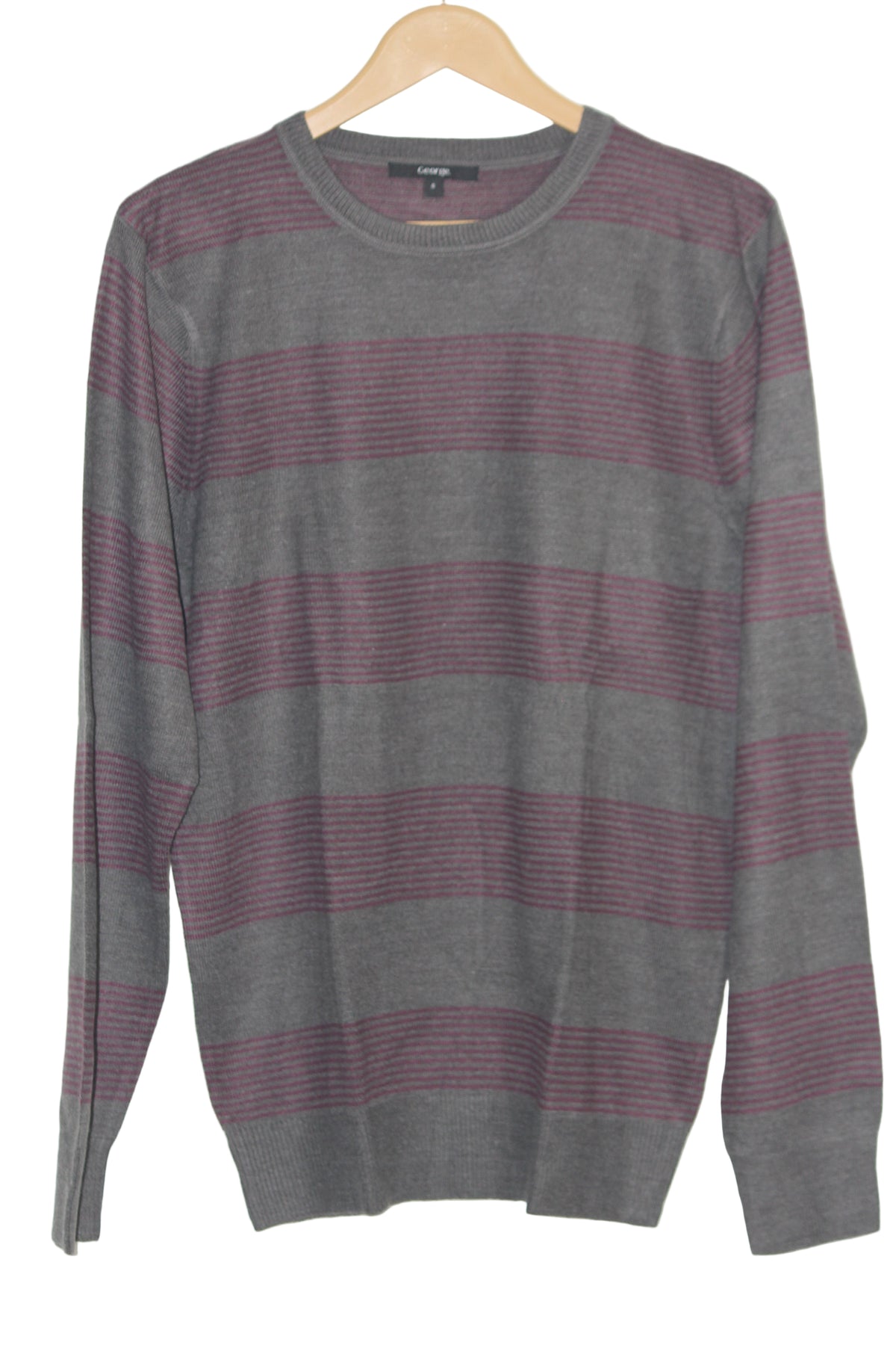George Grey Striped Sweater - Small