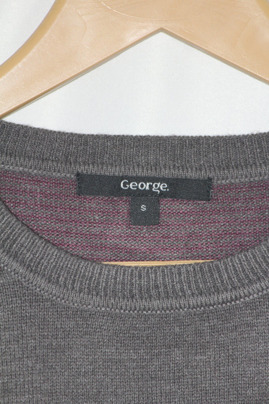 George Grey Striped Sweater - Small
