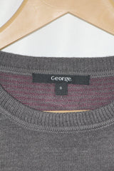 George Grey Striped Sweater - Small