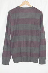 George Grey Striped Sweater - Small