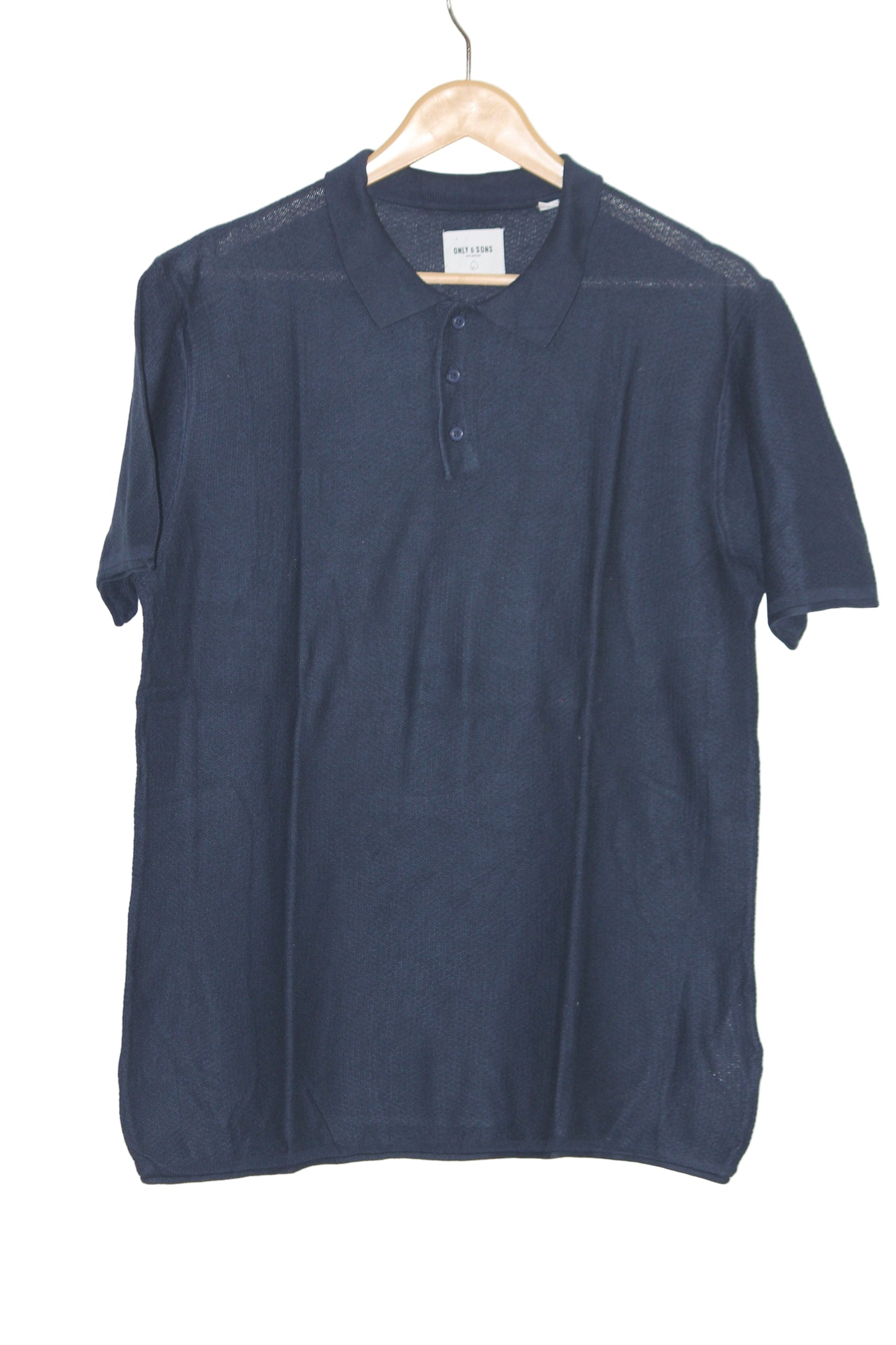 Only & Sons Navy Blue Polo T-Shirt - Large