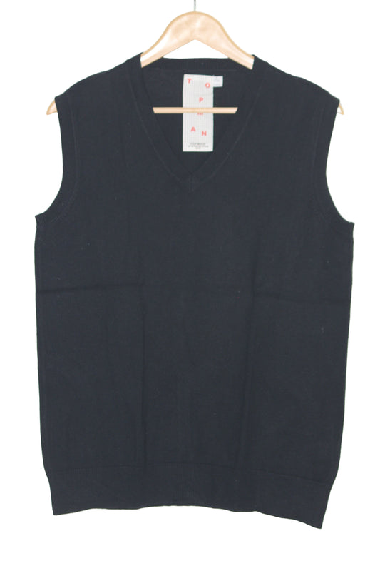 Topman Dark Blue Sleeveless Sweater