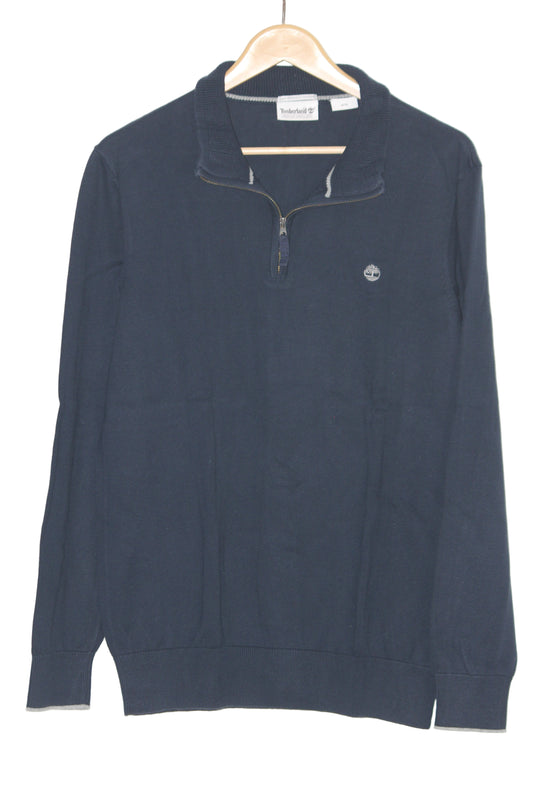Timberland Navy Zip Neck Sweater – Medium