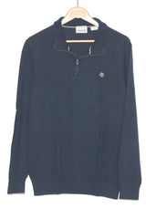 Timberland Navy Zip Neck Sweater – Medium