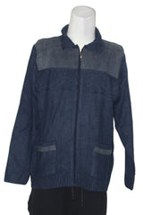 BHS Navy Blue Zipper Sweater - Large