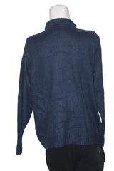 BHS Navy Blue Zipper Sweater - Large