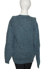Antartex Sea Green Button Down Women Sweater - Large