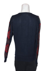 ThriftyFy Blue & Red Wool Sweater – Large