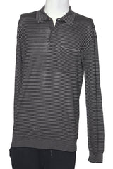 Nicole Frahi Black & White Silk Wool Sweater – Large