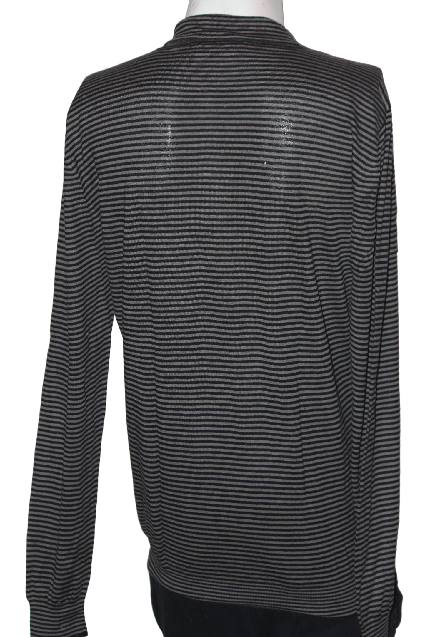Nicole Frahi Black & White Silk Wool Sweater – Large