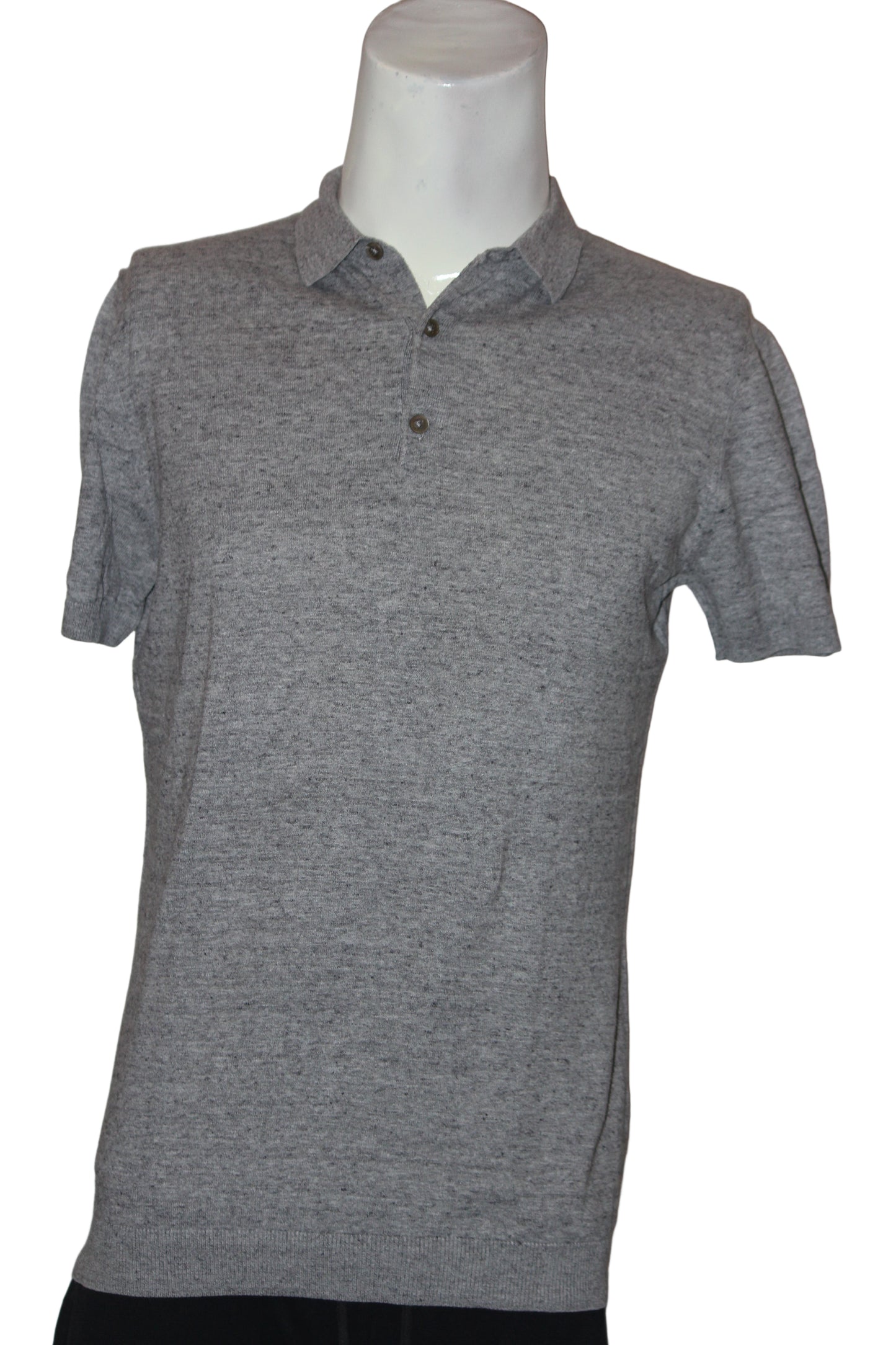 Massimo Dutti Grey Polo T-Shirt - Small