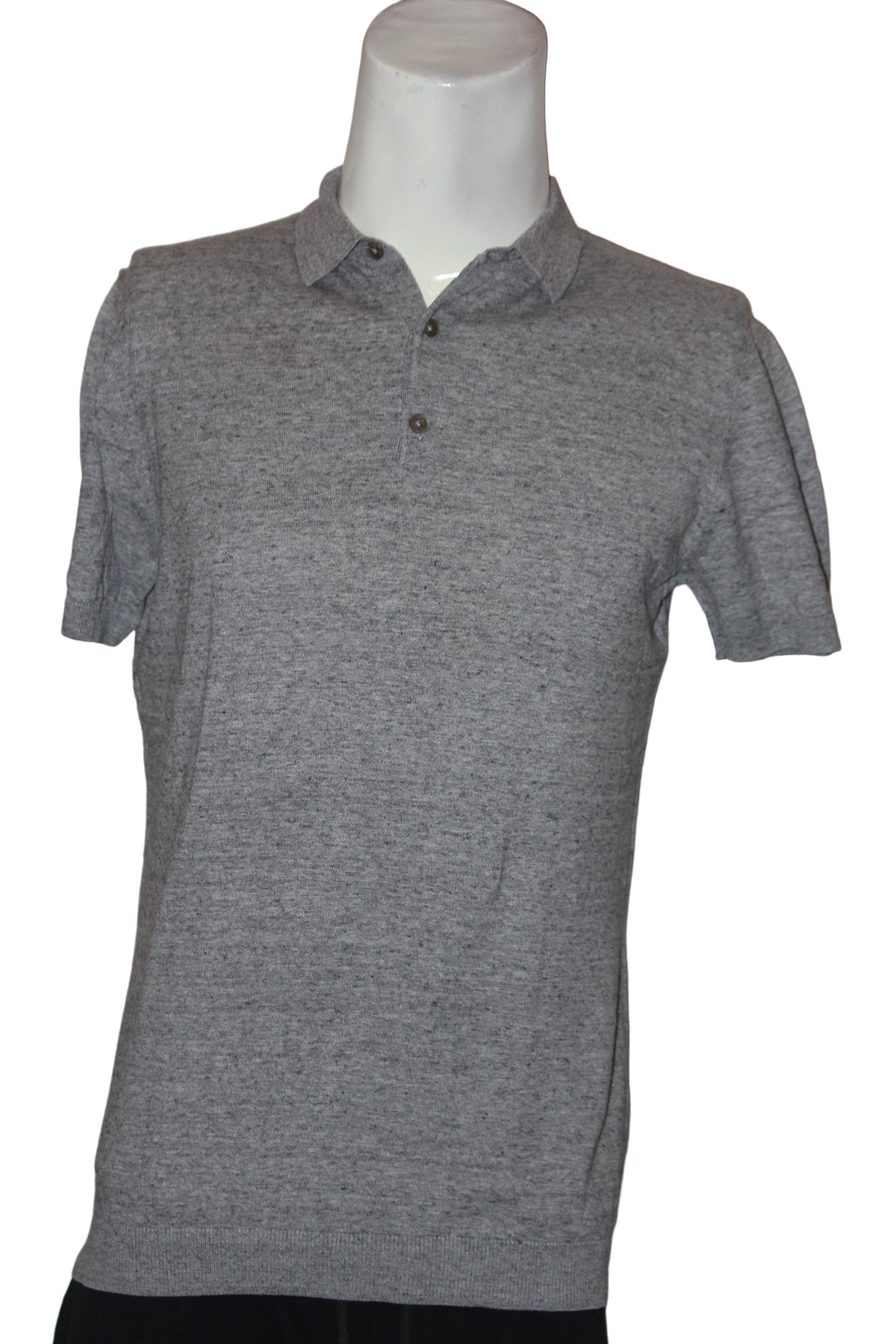 Massimo Dutti Grey Polo T-Shirt - Small