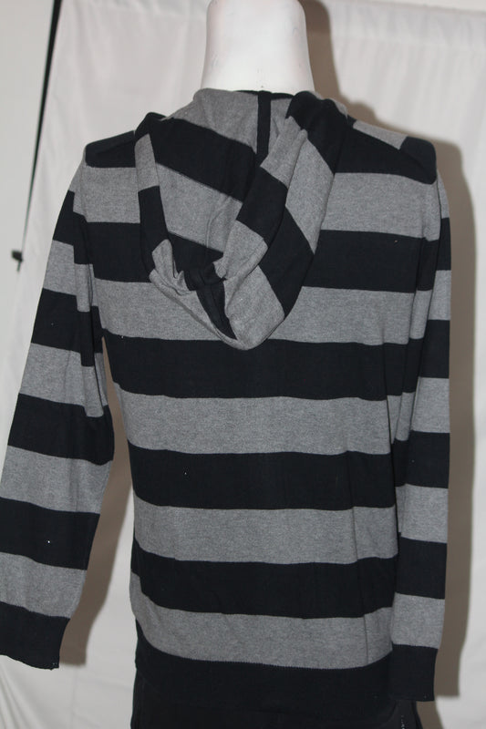 Debenhams Black & Grey Hoodie - Large