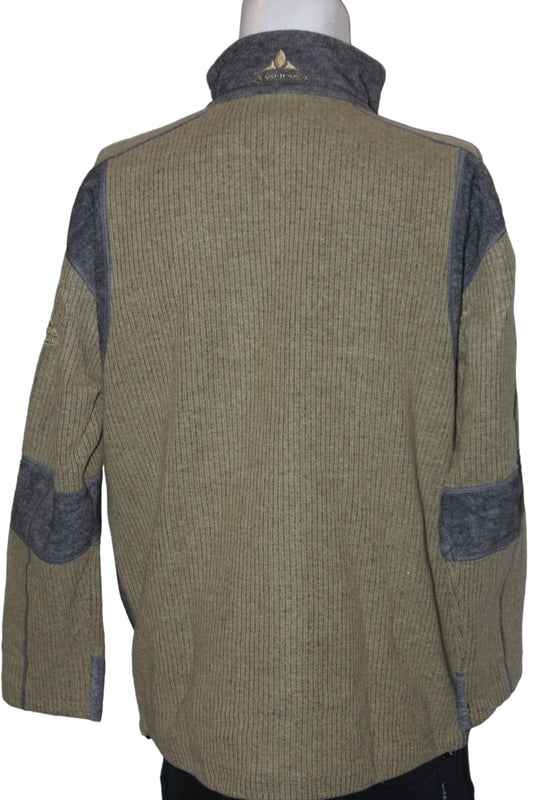 Vaude Green Zipper Sweater - Large