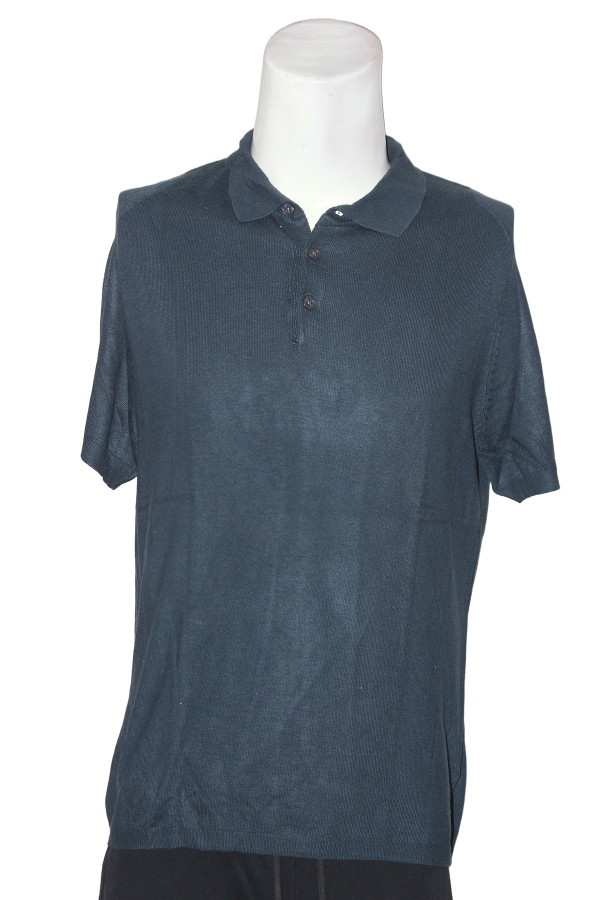 Zara Man Blue Half Sleeve Polo Sweatshirt