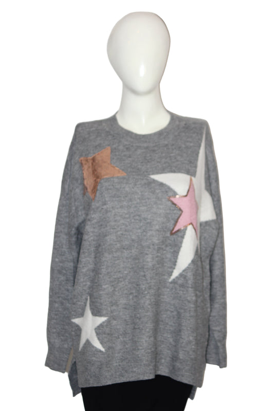 Grey Star Knit Sweater – TU Woman – Large