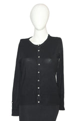 Primark Black Button-Down Sweater (Medium)