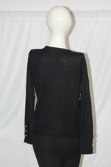 Primark Black Button-Down Sweater (Medium)