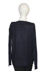 EWM Navy Blue Acrylic Button-Down Sweater (Medium)